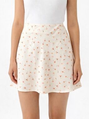 Princess Polly Floral Mini Skirt Yellow Orange Y2K Coquette Summer